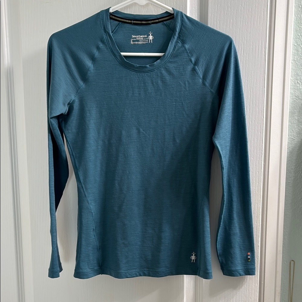 Smartwool 150 Teal Blue Long Sleeve Top, women’s small